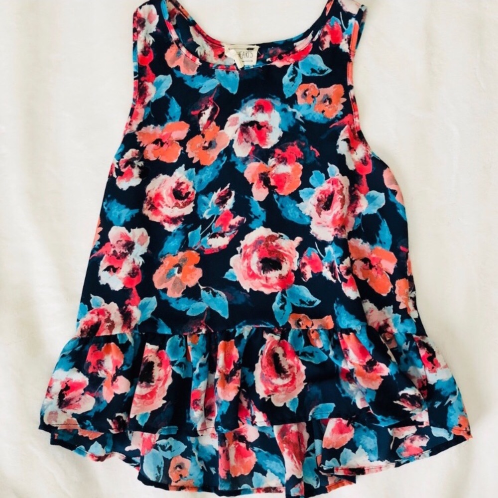 Peplum Floral Tank